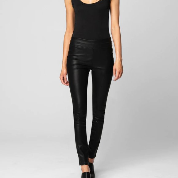 BLANK NYC Black Pussy cat Vegan Leather Leggings - Picture 1 of 12